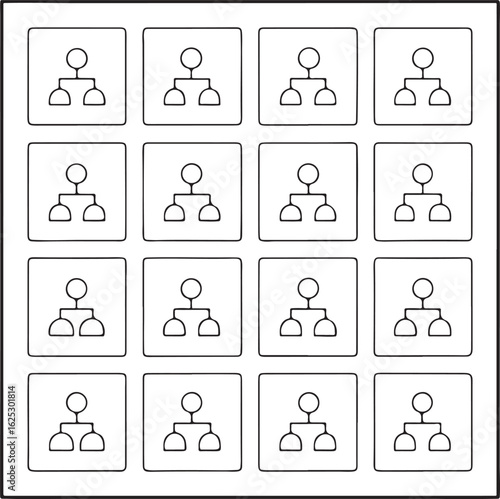 Summer Vacation and Beach Line Icon Set