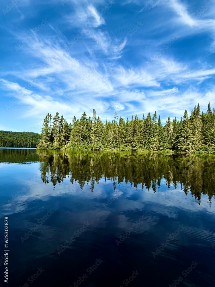 Obraz premium Summer morning in Mont Tremblant national park, Quebec, Canada