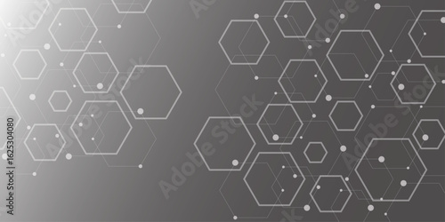 Abstract geometric shapes and hexagon pattern background for medicine, chemistry, science and technology concept design. Vector hexagons pattern for Medical, technology or science design.