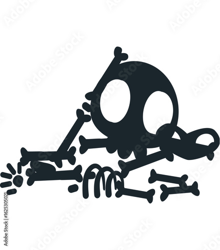 vector illustration of an bones