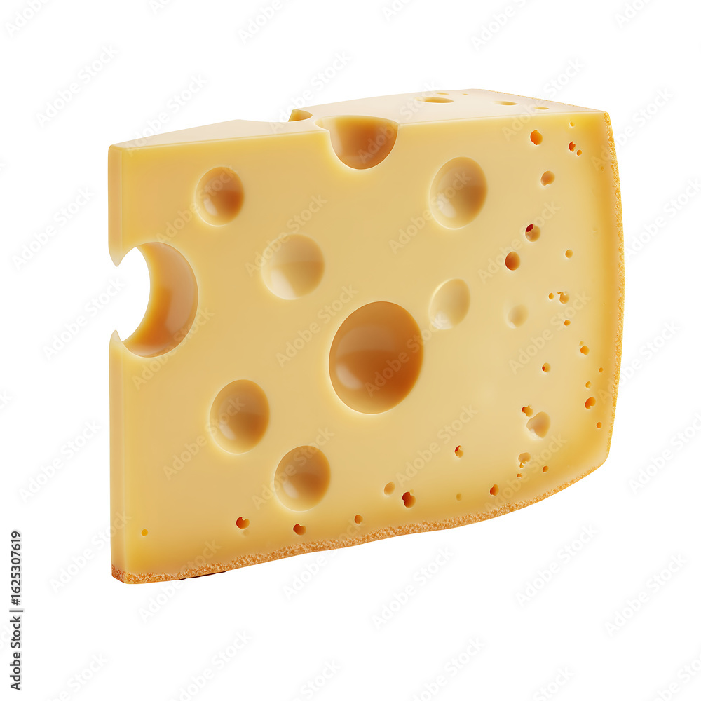 A Delicious Wedge of Swiss Cheese with Distinctive Holes Showing its Texture and Flavor Ideal for Culinary Creations and Cheese Platters A Delicious Wedge of Swiss Cheese with Distinctive Holes Showing its Texture and Flavor Ideal for Culinary Creations and Cheese Platters