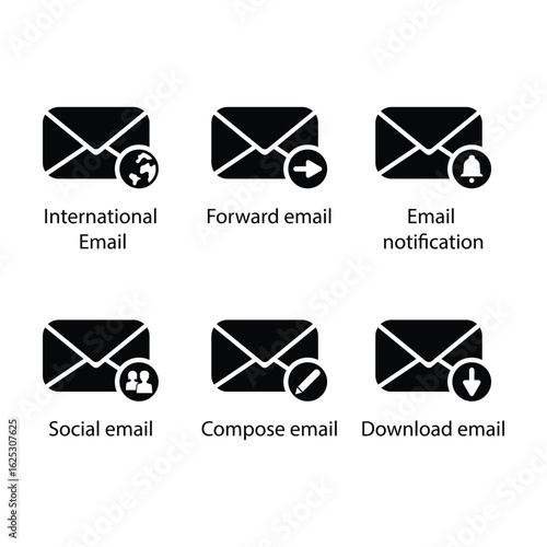 International, Forward, notification, Social, Compose, Download, email icon