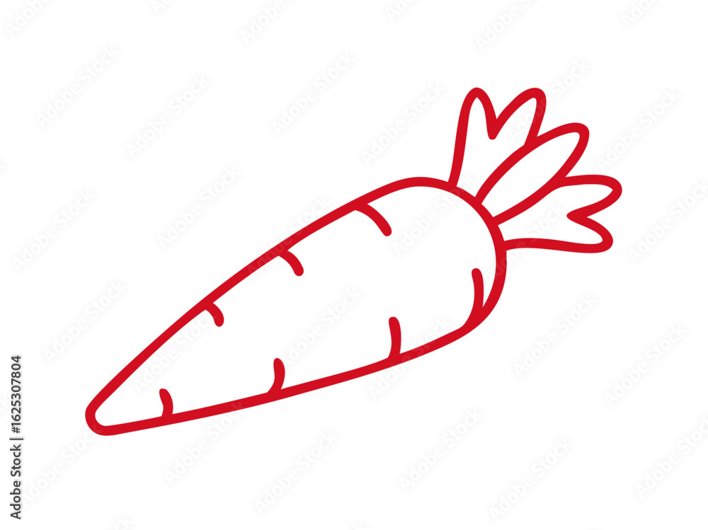 A simple illustration of a carrot, with only one in the center of the image, is a symbol of art. Dynamic on a clean white background.
A simple illustration of a carrot, with only one in the center of the image, is a symbol of art. Dynamic on a clean white background.