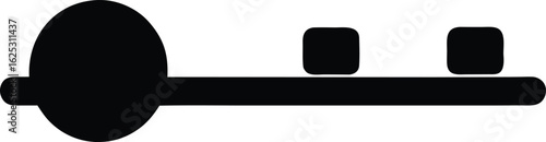black slider control silhouette on white background