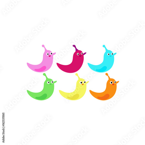 different sea slug set   