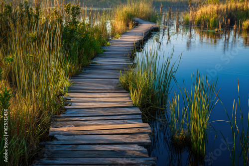 narrow path made of flat stones through a wildflower field