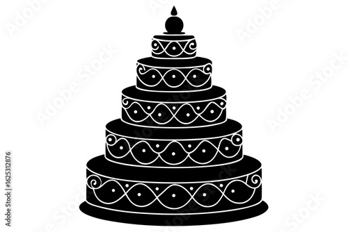Ornate Tiered Celebration Cake
