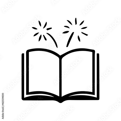 Book Vector Illustration in Clean Minimal Silhouette Style, Editable Formats: AI, EPS, JPG, PNG, Ideal for Both Digital and Print Use
