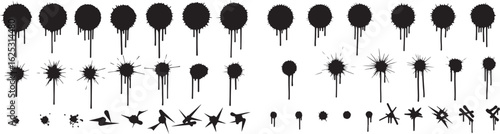 Black and white abstract background illustration with a colorful food design set