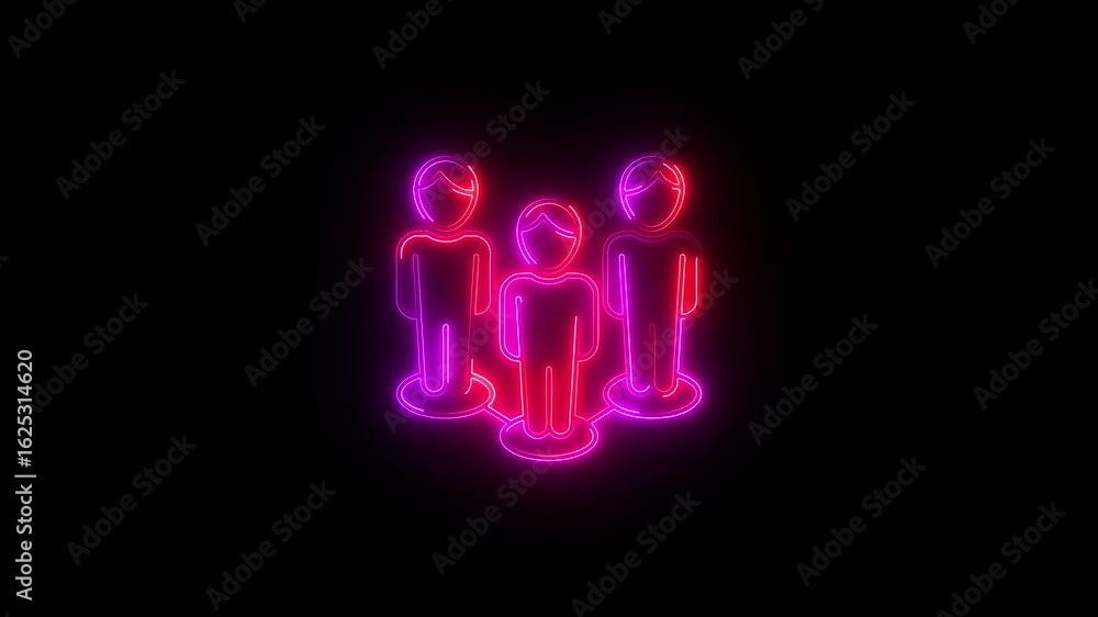 icon of friendship embracing each other with a glowing neon effect in black background. icon of friendship embracing each other with a glowing neon effect in black background.