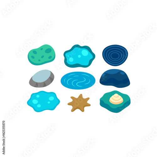 different tide pool texture set 