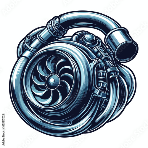 Cool car turbo vector image