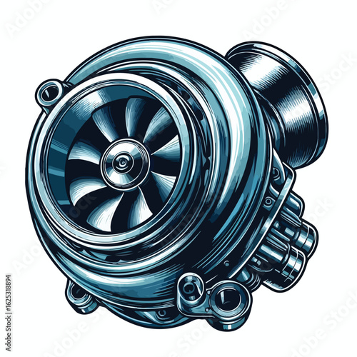 Cool car turbo vector image