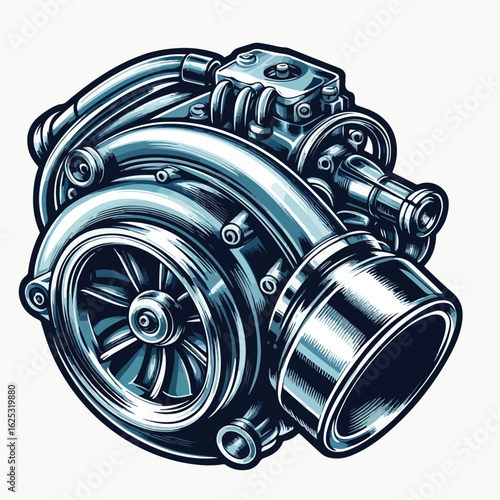 Cool car turbo vector image