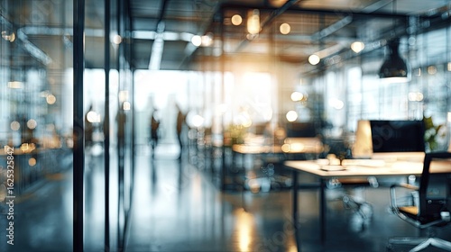 Modern Open Office Space With Glass Partitions