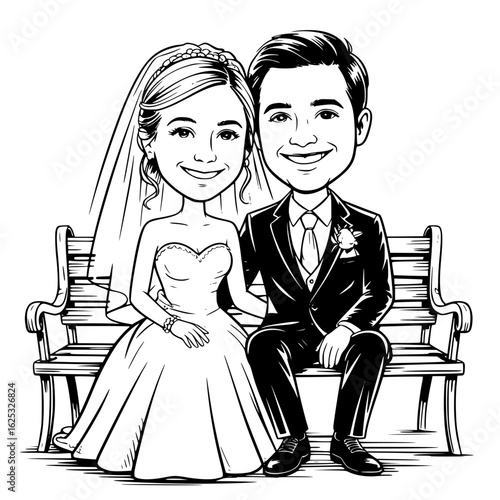 Eternal Vows: A tender illustration captures a couple, embarking on their journey, hand-in-hand, against a backdrop of love.