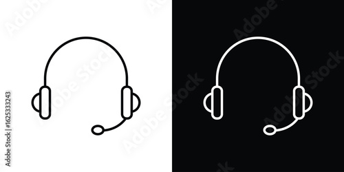 Support headset icon symbol template for graphic and web design collection logo vector illustration
