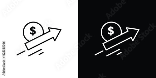 Profit growth icon symbol template for graphic and web design collection logo vector illustration