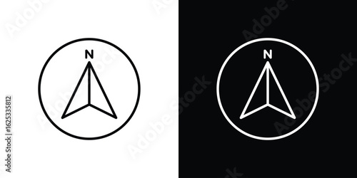 North icon symbol template for graphic and web design collection logo vector illustration