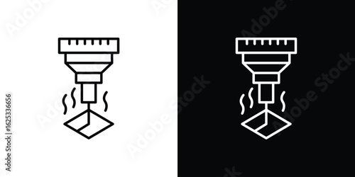 Laser machine icon symbol template for graphic and web design collection logo vector illustration