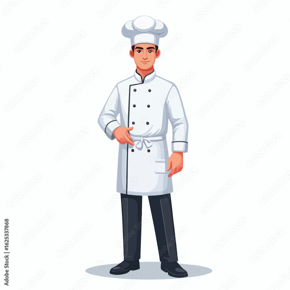 vector image of a full body male chef vector image of a full body male chef