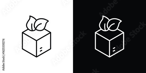 Eco packaging icon symbol template for graphic and web design collection logo vector illustration