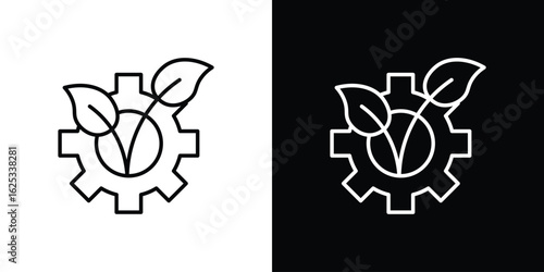 Eco industry icon symbol template for graphic and web design collection logo vector illustration