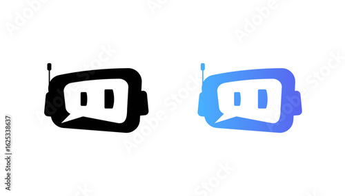 chatbot icon vector set