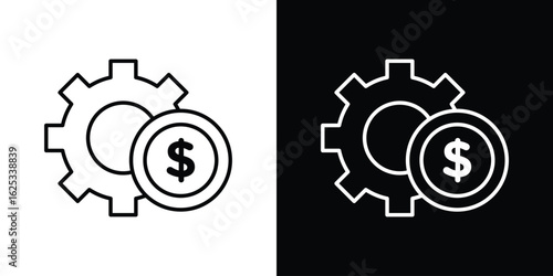 Costs optimization icon symbol template for graphic and web design collection logo vector illustration