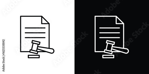 Court decision icon symbol template for graphic and web design collection logo vector illustration