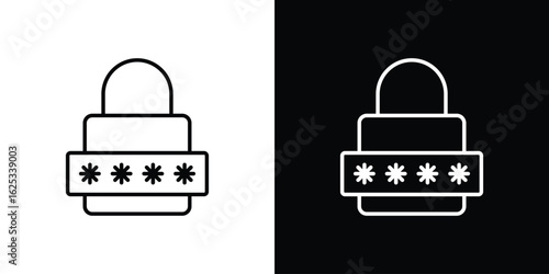 Code lock icon symbol template for graphic and web design collection logo vector illustration