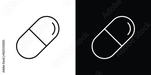 Capsule icon symbol template for graphic and web design collection logo vector illustration