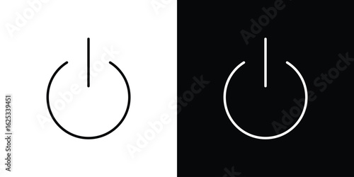 Button on off icon symbol template for graphic and web design collection logo vector illustration