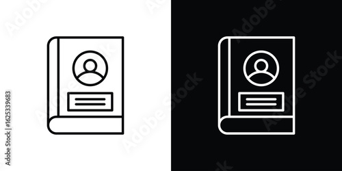 Biography icon symbol template for graphic and web design collection logo vector illustration