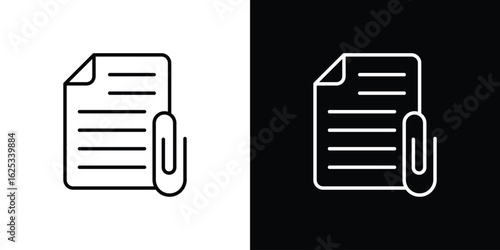 Attach document icon symbol template for graphic and web design collection logo vector illustration