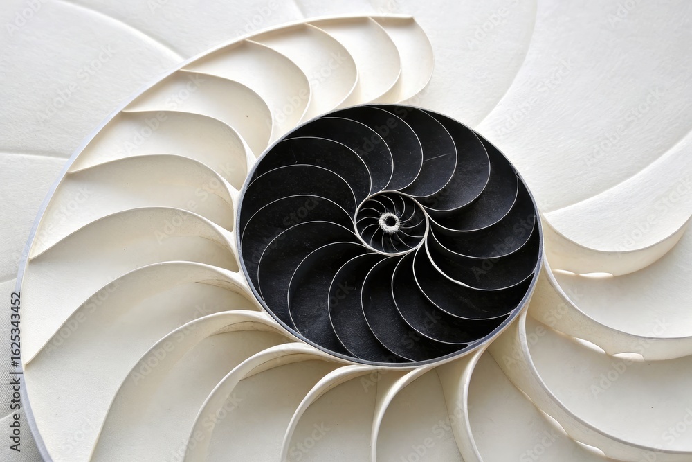 Obraz premium Spiral Design Showcasing the Beauty of Nature's Mathematics and Symmetry