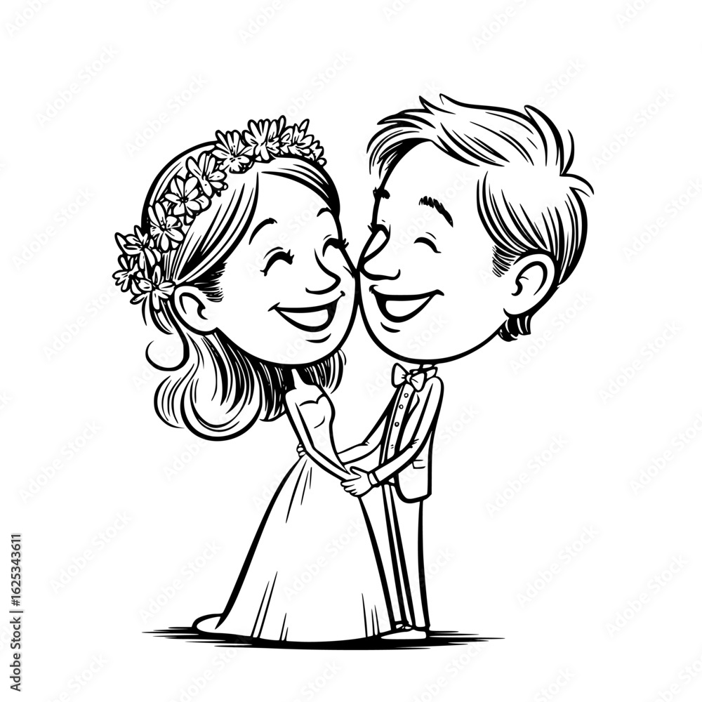 Heart Parade Couple Picnic Groom Smile Vector Graphics