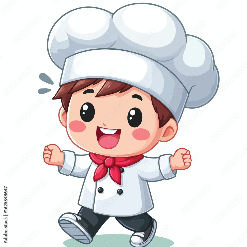 vector image of a cute little chef vector image of a cute little chef
