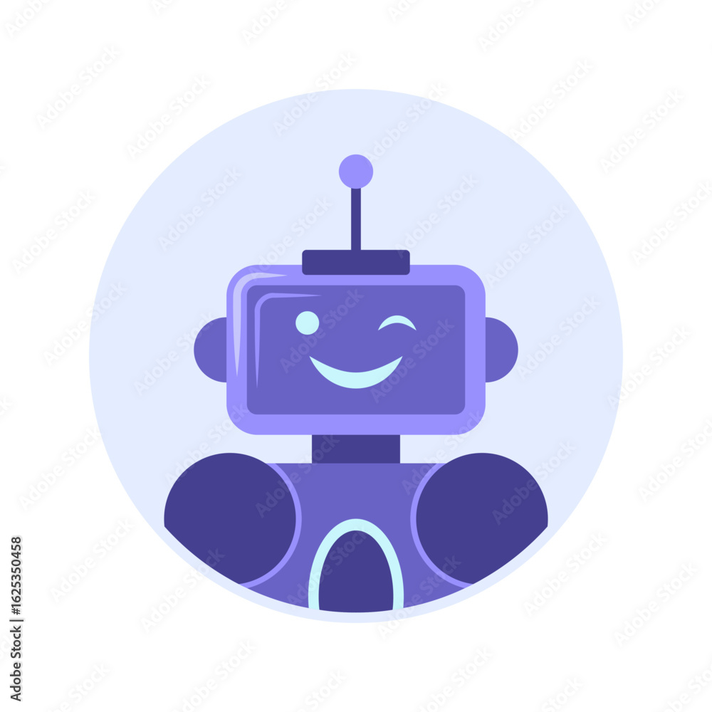 Various chat robots showing different moods, actions, and designs Various chat robots showing different moods, actions, and designs