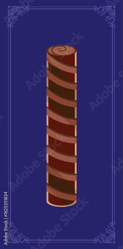 chocolate stick sweet Vector
