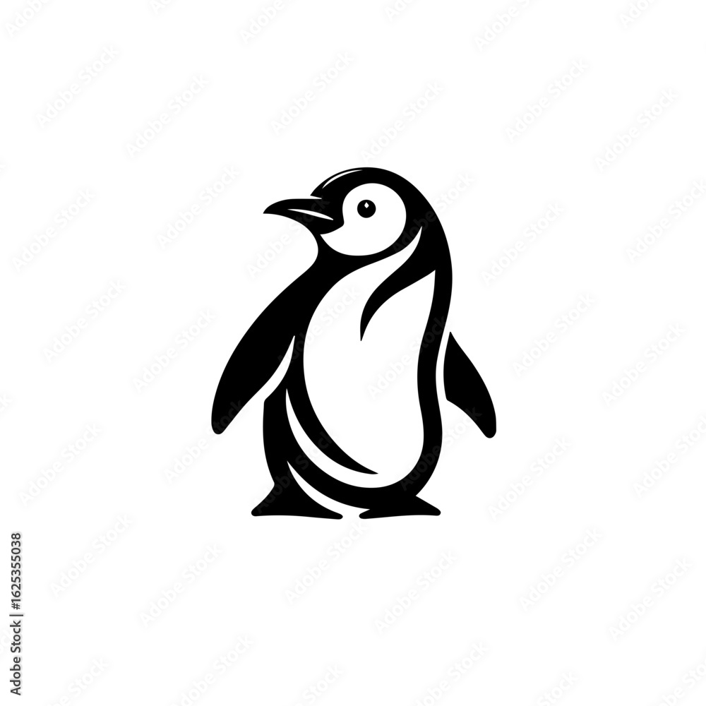 Fototapeta premium Cute penguin logo vector graphic design.