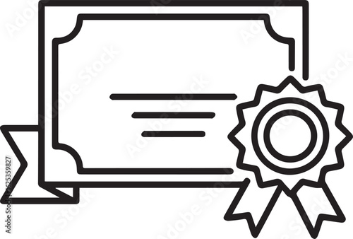 Award certificate with ribbon and seal, perfect for honoring achievements, graduations, or professional recognition in business.