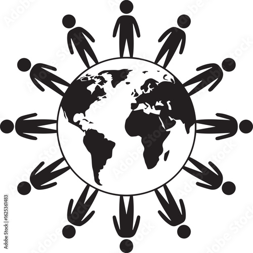 Global community uniting around the world, connecting cultures, promoting international collaboration, and building bridges across continents in harmony