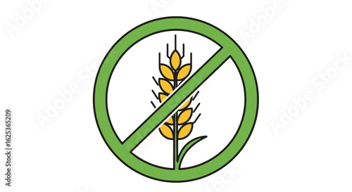 Symbol representing gluten-free diets: A clear visual indication for those needing to avoid gluten products