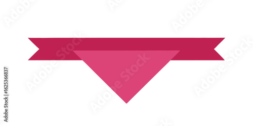 Dual Tone Banner Vector with Center Taper for Modern Graphic Designs