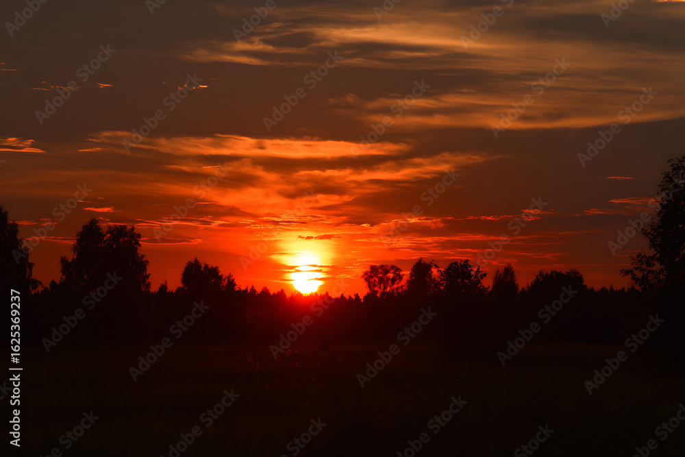 Obraz premium sunset in the mountains