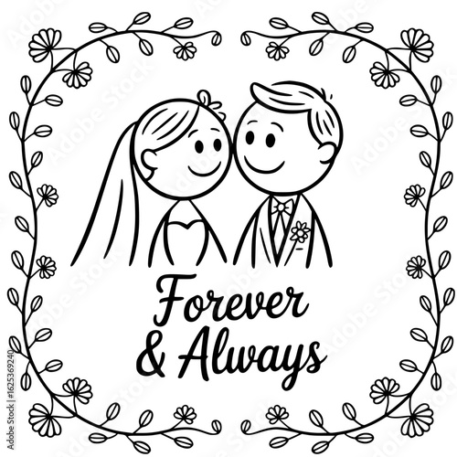 Wedding Day: A delicate embrace of eternal love, a visual symphony of 'Forever & Always'. Capturing the eternal bond of marriage.