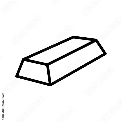 Gold Bar Vector Icon Representation  