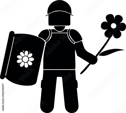 Riot Gear Police Officer Silhouette Transparent P N G White Background transparent background
