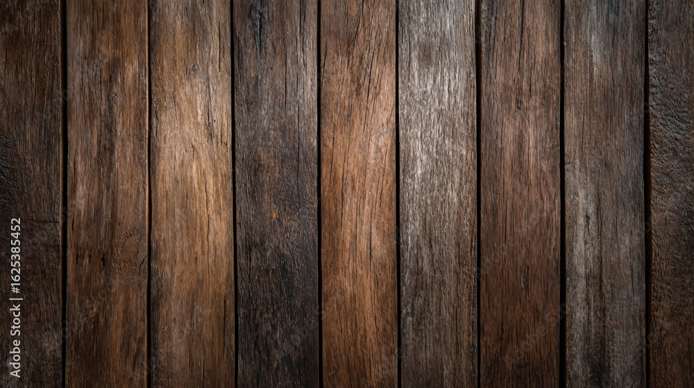 Naklejka premium Captivating Dark Brown Wood Plank Texture for Professional Designs